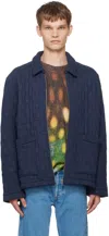Apc Navy Tame Impala Edition Fish Jacket In Iai Indigo