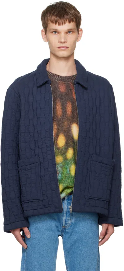 Apc Navy Tame Impala Edition Fish Jacket In Iai Indigo
