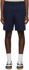 Apc Navy Terry Shorts In Iaj Marine