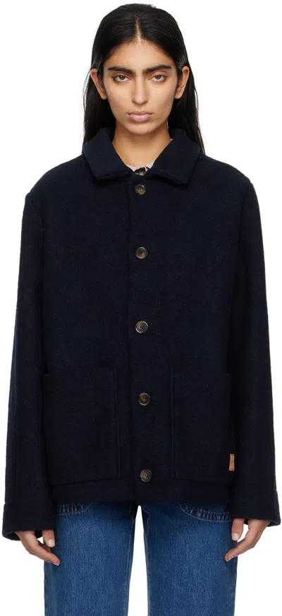 Apc Navy Thais Jacket In Blue
