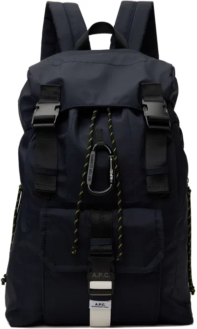 Apc Navy Trek Backpack In Iak Dark Navy