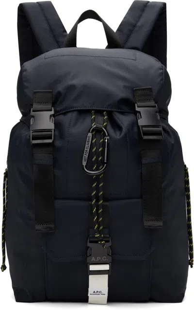Apc Navy Trek Backpack In Iak Dark Navy