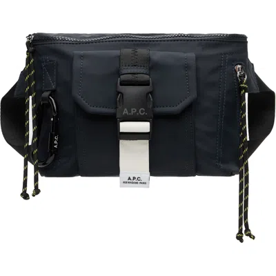 A.p.c. Navy Trek Bum Bag In Blue