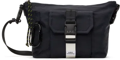 Apc Navy Trek Satchel Bag In Iak Dark Navy