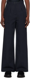 Apc Navy Tressie Trousers In Iak Dark Navy