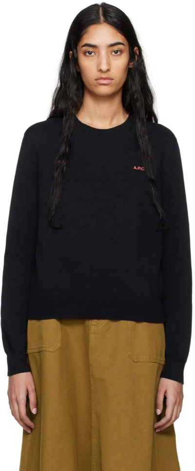 Apc Navy Victoria Sweater In Dk Nvy / Frmbse