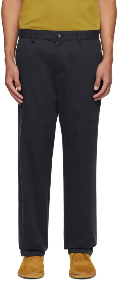 Apc Navy Ville Trousers In Iak Dark Navy