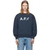 A.p.c. A. P.c. Logo-print Sweatshirt In Blue