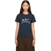 A.p.c. Logo-embroidered T-shirt In Blue