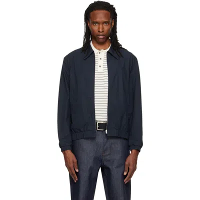 A.p.c. Navy William Jacket In Iak Dark Navy