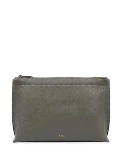 A.p.c. Neige Clou Clutch Bag In Blue