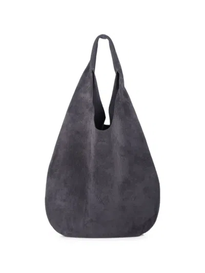 A.p.c. Neige Suede Tote Bag In Gray