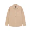 A.p.c. A. P.c. Pocket Button-down Jacket In Brown