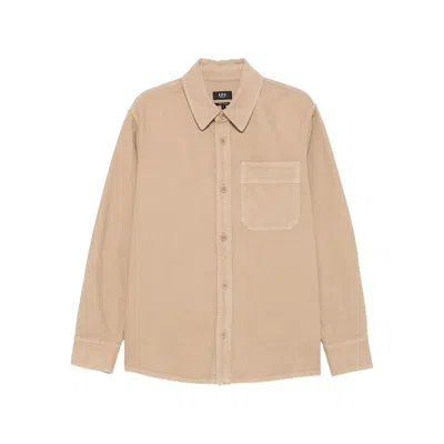 Apc A. P.c. Pocket Button-down Jacket In Brown