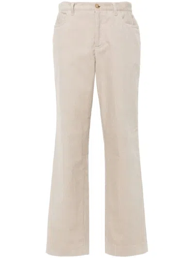 Apc New Sailor Corduroy Straight Trousers In Neutrals