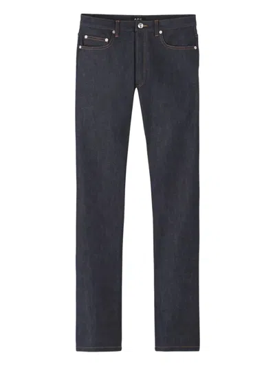 Apc New Standard Cotton Jeans In Blue
