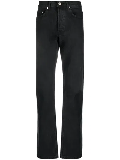A.p.c. New Standard Mid-rise Straight-leg Jeans In Black