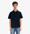 Apc X Jjjjound Linen Shirt In Iak - Dark Navy Blue