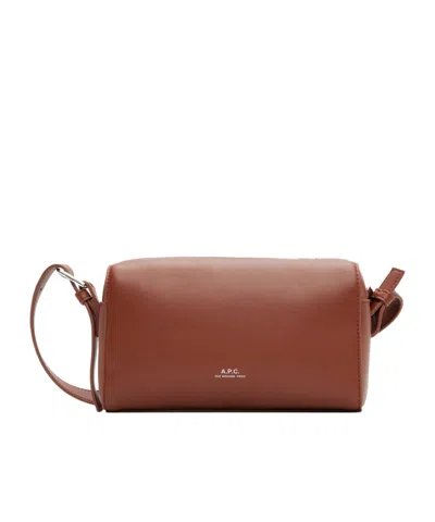 A.p.c. Tan Nino Camera Bag In Brown