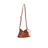 Apc A.p.c. Ninon Logo Embossed Mini Shoulder Bag In Brown