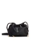 Apc Black Crossbody Bag With Logo Lettering On The Front And Drawstring Closure In Ecoleather Woman In Black