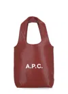 Apc A.p.c. Ninon Small Top Handle Bag In Burgundy