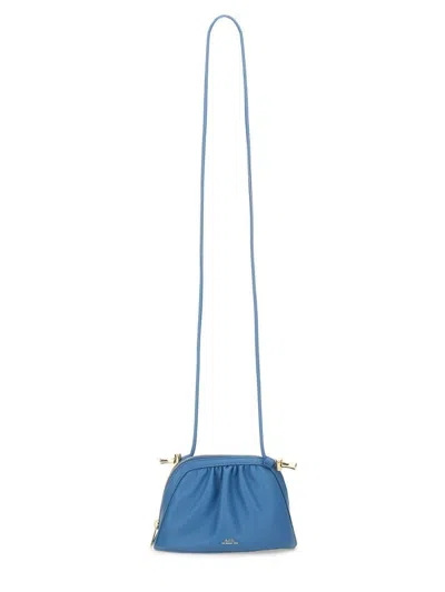 Apc A.p.c. Small Ninon Crossbody Bag In Blue