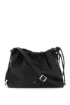 Apc Ninon Black Crossbody Bag With Adjustable Shoulder Strap And Drawstring Closure In Ecoleather Woman In Black