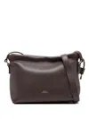 Apc Ninon Drawstring Cross Body Bag In Brown
