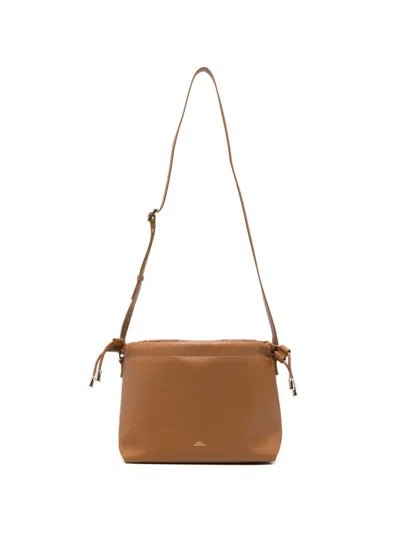 Apc Ninon Drawstring Shoulder Bag In Brown
