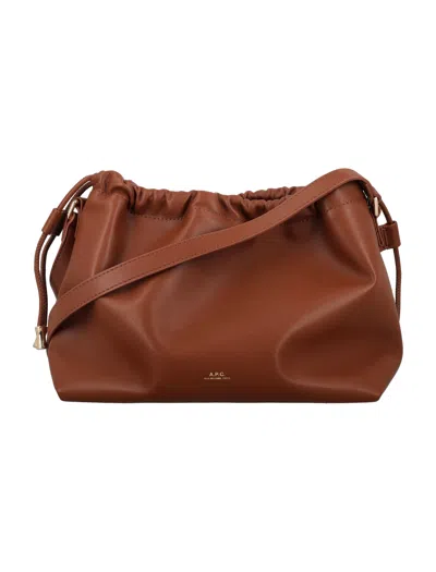 Apc Ninon Bucket Bag In Noisette