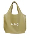 Apc Ninon Glossy Tote With Spacious Interior In Green