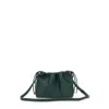 Apc A.p.c. Ninon Green Mini Crossbody Bag With Drawstring Closure And Embossed Logo Lettering On The Fro In Green