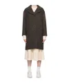 Apc Ninon Houndstooth Coat In Black
