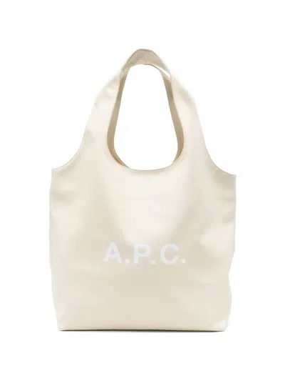 Apc Ninon Logo-detail Tote Bag In Orange