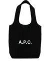 Apc Black Canvas Small Ninon Shopping Bag