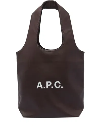 Apc A.p.c. Women Small Ninon Tote Bag In Brown