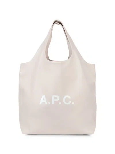 A.p.c. Ninon Logo-print Tote Bag In White