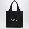 Apc A.p.c. Ninon Canvas Small Tote Bag In Black