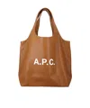A.p.c. Ninon Tote Bag With Logo In Brown