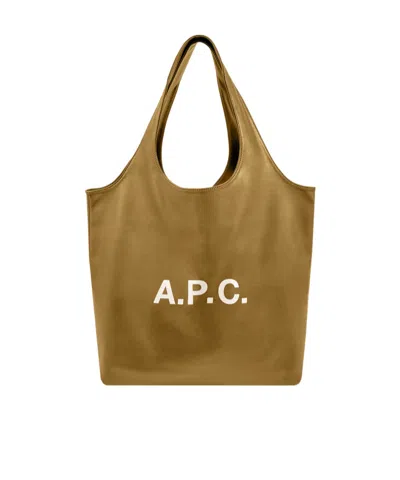 A.p.c. Ninon Medium Tote Bag In Green