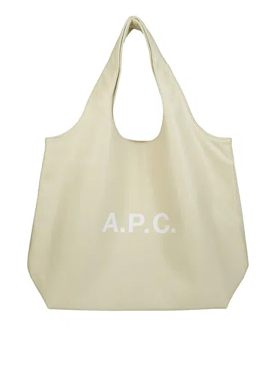 Apc Ninon Medium Tote Bag In Bai Vanilla