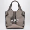 Apc A.p.c. Ninon Metallic Silver Tote Bag Women