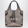 Apc A.p.c. Ninon Metallic Silver Tote Bag Women In Gray