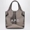 Apc A.p.c. Ninon Metallic Silver Tote Bag Women In Gray