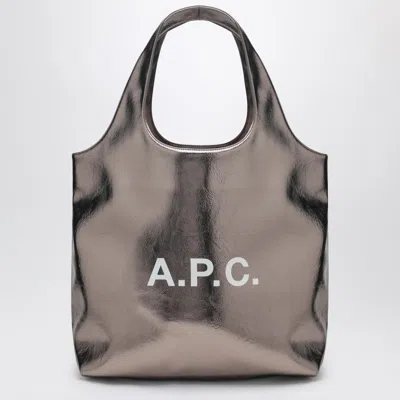 APC A.P.C. NINON METALLIC SILVER TOTE BAG WOMEN