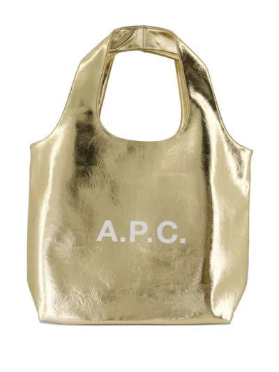 A.p.c. Ninon Shopper Bag - Synthetic - Gold