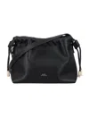 Apc A.p.c. Sac Ninon Mini Bags Recycled Material With Leather Effect In Black