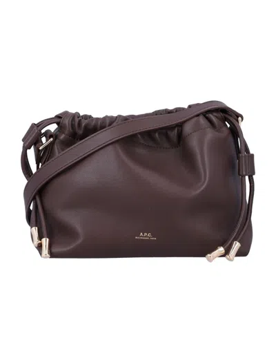 Apc A.p.c. Ninon Mini Bag In Brown