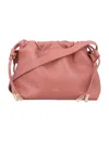 Apc Ninon Mini Pink Crossbody Bag With Embossed Logo On The Front And Adjustable Shoulder Strap In Ecole In Dark Pink